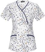 Cherokee Women's V-Neckline Mock Wrap Scrub Top