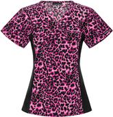 Cherokee Womens Flexibles Knit Panel Scrub Top Cherokee Womens Flexibles Knit Panel Scrub Top