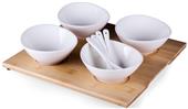 Picnic Time Quad Condiment Serving Tray Set Picnic Time Quad Condiment Serving Tray Set