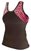 Pizzazz Tri-Color Zebra Glitter Top with X-Back Pizzazz Tri-Color Zebra Glitter Top with X-Back