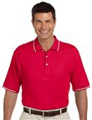 Devon & Jones Mens Pima Piqué S/S Tipped Polo Devon & Jones Mens Pima Piqué S/S Tipped Polo