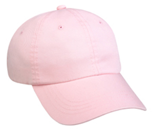 Pink Adjustable Garment Wash Cotton Womens Hat