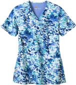 Carhartt Womens Y-Neck Print Lake Shore Scrub Top