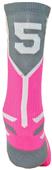 Red Lion "Prime Numbers" Flor Pink/Grey Crew Socks Red Lion "Prime Numbers" Flor Pink/Grey Crew Socks