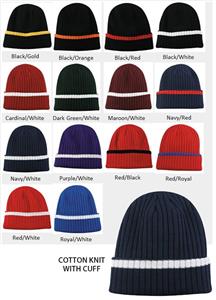 Outdoor Hat Cotton Knit With Cuff 14 Colors