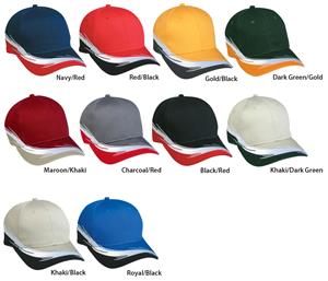 White Thread Flare Embroidery Cap 10 Colors