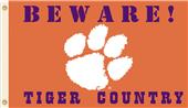 College Clemson Beware of Tiger Country 3'x5' Flag College Clemson Beware of Tiger Country 3'x5' Flag