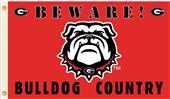 College Georgia Beware Bulldog Country 3'x5' Flag College Georgia Beware Bulldog Country 3'x5' Flag