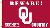 College Oklahoma Beware Sooner Country 3'x5' Flag College Oklahoma Beware Sooner Country 3'x5' Flag