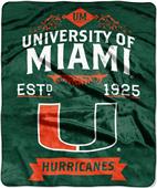 Northwest NCAA Univ. Miami 50"x60" Raschel Throw Northwest NCAA Univ. Miami 50"x60" Raschel Throw