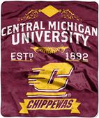 Northwest NCAA Central Michigan Raschel Throw Northwest NCAA Central Michigan Raschel Throw