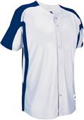Russell Faux Placket Color Block Baseball Jersey Russell Faux Placket Color Block Baseball Jersey