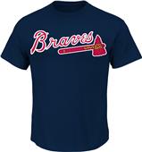 Majestic Braves MLB Crewneck Baseball Jersey Majestic Braves MLB Crewneck Baseball Jersey
