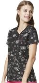 WonderFlex Women's Curved Notch Neck Print Top WonderFlex Women's Curved Notch Neck Print Top
