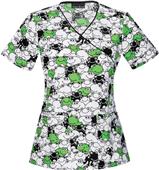 Cherokee Womens V-Neck Mock Wrap Scrub Top Cherokee Womens V-Neck Mock Wrap Scrub Top
