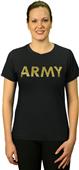 Battlefield Collection Womens Army Glitter Tee Battlefield Collection Womens Army Glitter Tee