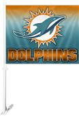 NFL Miami Dolphins 2-Sided 11" x 14" Car Flag NFL Miami Dolphins 2-Sided 11" x 14" Car Flag