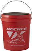 Decker Red Ball Bucket With Cushion Lid Decker Red Ball Bucket With Cushion Lid