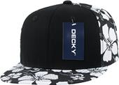 Decky Solid Front Floral 6-panel Snapback Cap Decky Solid Front Floral 6-panel Snapback Cap
