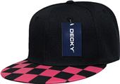 Decky Checkered Bill 6-panel Snapback Caps Decky Checkered Bill 6-panel Snapback Caps