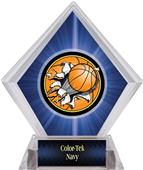 Bust-Out Basketball Blue Diamond Ice Trophy Bust-Out Basketball Blue Diamond Ice Trophy