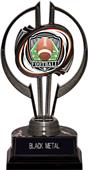Black Hurricane 7" Shield Football Trophy Black Hurricane 7" Shield Football Trophy