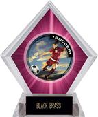 P.R. Female Soccer Pink Diamond Ice Trophy P.R. Female Soccer Pink Diamond Ice Trophy