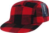 Decky Plaid 5-panel Racer Caps Decky Plaid 5-panel Racer Caps