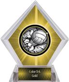 Bust-Out Volleyball Yellow Diamond Ice Trophy Bust-Out Volleyball Yellow Diamond Ice Trophy