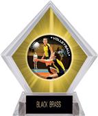 Awards PR1 Volleyball Yellow Diamond Ice Trophy Awards PR1 Volleyball Yellow Diamond Ice Trophy