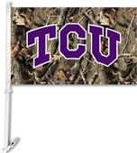 COLLEGIATE Texas Christian Realtree Camo Car Flag COLLEGIATE Texas Christian Realtree Camo Car Flag
