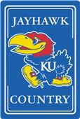 COLLEGIATE Kansas 12"x18" Metal Sign COLLEGIATE Kansas 12"x18" Metal Sign