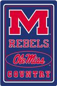 COLLEGIATE Mississippi 12"x18" Metal Sign COLLEGIATE Mississippi 12"x18" Metal Sign
