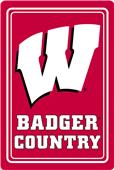 COLLEGIATE Wisconsin 12"x18" Metal Sign COLLEGIATE Wisconsin 12"x18" Metal Sign