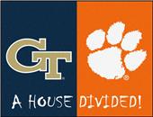 Fan Mats Georgia Tech/Clemson House Divided Mat Fan Mats Georgia Tech/Clemson House Divided Mat