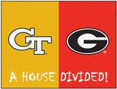 Fan Mats Georgia Tech/Georgia House Divided Mat Fan Mats Georgia Tech/Georgia House Divided Mat