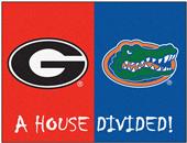 Fan Mats Georgia/Florida House Divided Mat Fan Mats Georgia/Florida House Divided Mat