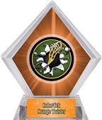 Hasty Awards Orange Diamond Lacrosse Ice Trophy Hasty Awards Orange Diamond Lacrosse Ice Trophy