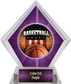 Award Patriot Basketball Purple Diamond Ice Trophy Award Patriot Basketball Purple Diamond Ice Trophy