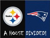 Fan Mats NFL Steelers/Patriots House Divided Mat Fan Mats NFL Steelers/Patriots House Divided Mat