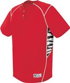 High Five Bandit Print 2-Button Baseball Jersey High Five Bandit Print 2-Button Baseball Jersey