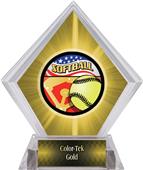 Americana Softball Yellow Diamond Ice Trophy Americana Softball Yellow Diamond Ice Trophy