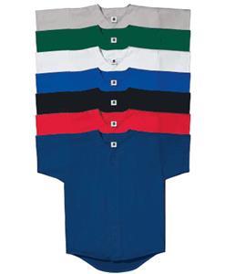 Double Knit Button Front Baseball Jersey- CLOSEOUT
