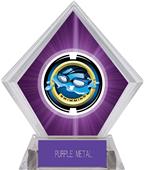 2" Saturn Swimming Purple Diamond Ice Trophy 2" Saturn Swimming Purple Diamond Ice Trophy