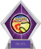Award Americana Softball Purple Diamond Ice Trophy Award Americana Softball Purple Diamond Ice Trophy