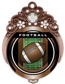 Hasty 3" Tiara Medal 2" Legacy Football Mylar Hasty 3" Tiara Medal 2" Legacy Football Mylar