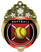 Hasty 3" Tiara Medal 2" Legacy Softball Mylar Hasty 3" Tiara Medal 2" Legacy Softball Mylar
