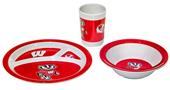 Collegiate Wisconsin Kid's 3 Pc. Dish Set Collegiate Wisconsin Kid's 3 Pc. Dish Set
