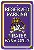 Collegiate East Carolina Plastic Parking Sign Collegiate East Carolina Plastic Parking Sign