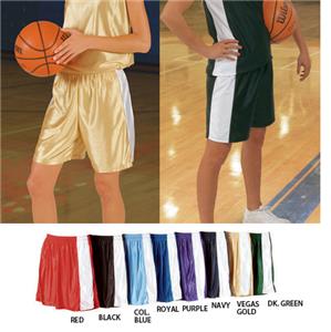 Womens Dazzle Side Panel Athletic 7" Shorts